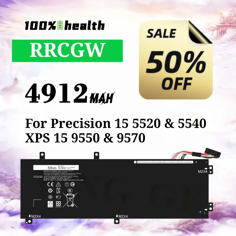 RRCGW 4912mAh Laptop Battery for Dell Precision 15 5520/5540/XPS 15 9550 Lithium Rechargeable Battery
RRCGW 4912mAh Laptop Battery for Dell Precision 15 5520/5540/XPS 15 9550 Lithium Rechargeable Battery