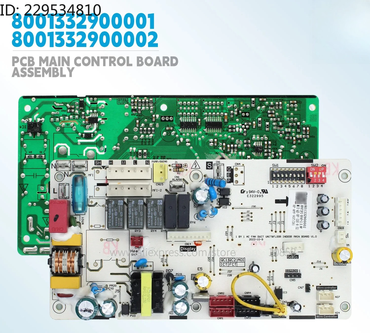 Main Control Board Assembly 801332900002 KFR72F2-BPAY+2.D.NP 801332900001 LF72F2-AY3.D.NP
Main Control Board Assembly 801332900002 KFR72F2-BPAY+2.D.NP 801332900001 LF72F2-AY3.D.NP