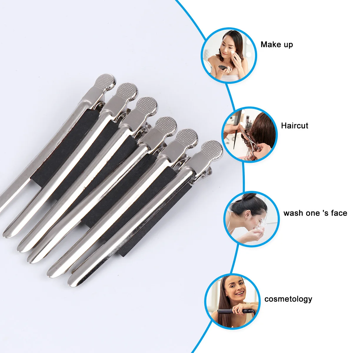 12pcs Hairdressing Clips Stainless Steel Tight Clips For Hair Sectioning Duckbill Hairpin Barber Shop Tools For Home Use
12pcs Hairdressing Clips Stainless Steel Tight Clips For Hair Sectioning Duckbill Hairpin Barber Shop Tools For Home Use