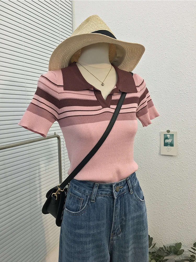 Extra Large 300 Pou Spring Summer New Ne ort Sve Knitted irt Women 2023 ort Top Trendy Striped Korean Sle
Extra Large 300 Pou Spring Summer New Ne ort Sve Knitted irt Women 2023 ort Top Trendy Striped Korean Sle
