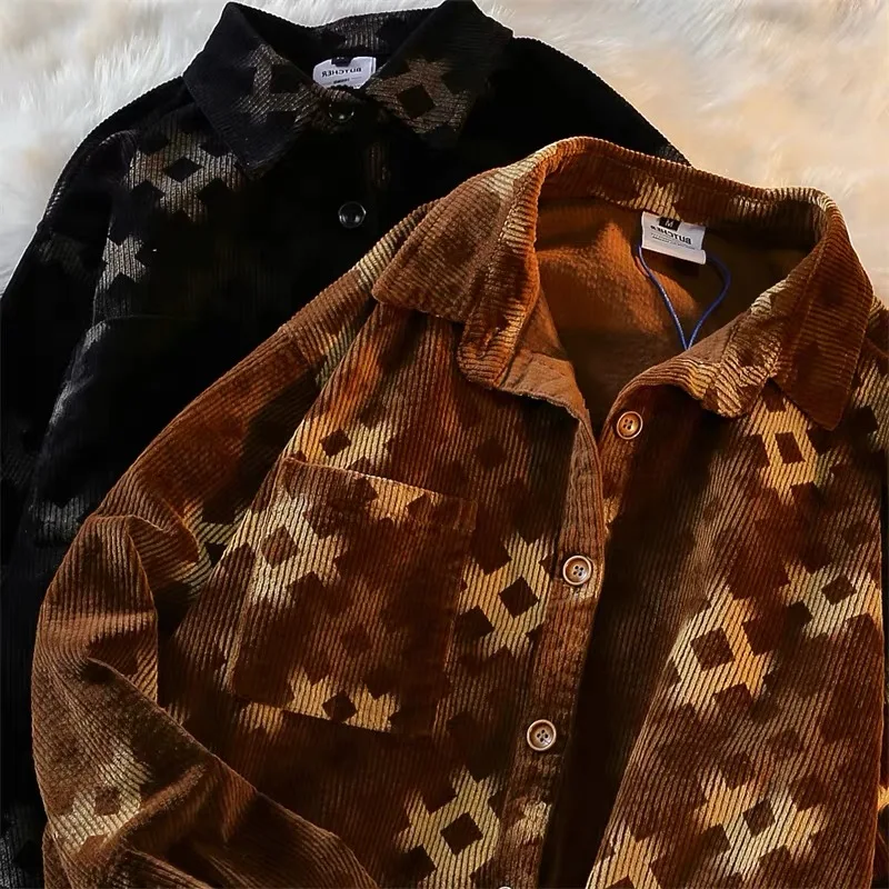 Мужская вельветовая рубашка большого размера свободного кроя с контрастными вставками, осенне-зимняя, в стиле INS, трендовая, в стиле Харадзюку, на пуговицах, повседневная
Мужская вельветовая рубашка большого размера свободного кроя с контрастными вставками, осенне-зимняя, в стиле INS, трендовая, в стиле Харадзюку, на пуговицах, повседневная