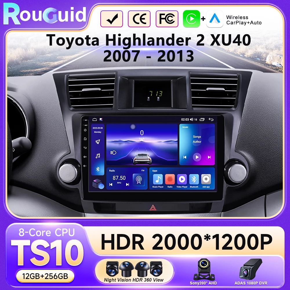 Android 16 For Toyota Highlander 2 XU40 2007-2013 Car Radio Multimedia Stereo Player Navigation GPS RDS
Android 16 For Toyota Highlander 2 XU40 2007-2013 Car Radio Multimedia Stereo Player Navigation GPS RDS