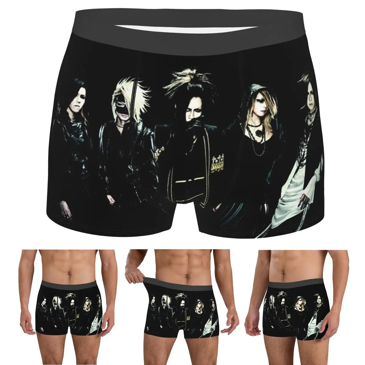 Boxer Underpants Shorts Japan Rock The Gazette Band Panties Men's Breathable Underwear for Homme Man Boyfriend Gift
Boxer Underpants Shorts Japan Rock The Gazette Band Panties Men's Breathable Underwear for Homme Man Boyfriend Gift