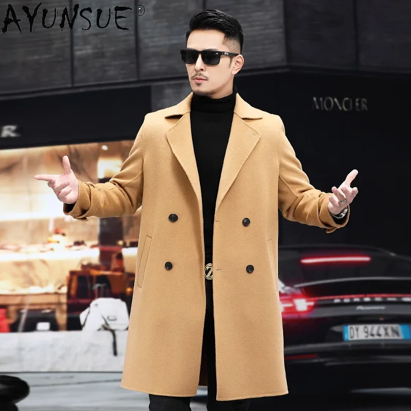 AYUNSUE 100% Wool Coats for Men New Autumn Woolen Coat Casual Mid-length Double-sided Woolen Jacket Suit Collar Jackets Casacos
AYUNSUE 100% Wool Coats for Men New Autumn Woolen Coat Casual Mid-length Double-sided Woolen Jacket Suit Collar Jackets Casacos