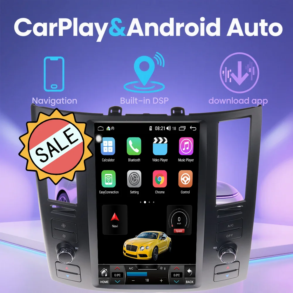 A 12.1 inch Auto Touch Screen For Infiniti FX35 FX45 2004-2008 Carplay GPS Navigation Android 13 Radio Stereo Multimedia Player
A 12.1 inch Auto Touch Screen For Infiniti FX35 FX45 2004-2008 Carplay GPS Navigation Android 13 Radio Stereo Multimedia Player