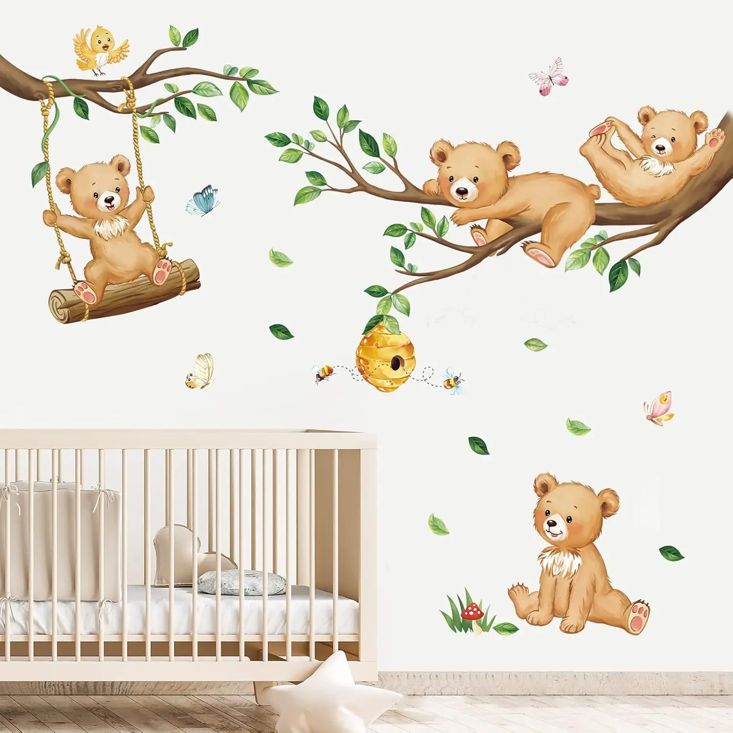 Woodland Bear Wall Decals Animal Tree Branch Stickers for Kids Room Nursery Living Room Decor
Woodland Bear Wall Decals Animal Tree Branch Stickers for Kids Room Nursery Living Room Decor