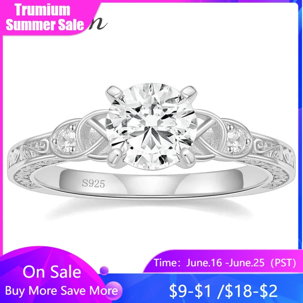 Trumium 1.5CT Moissanite Engagement Rings for Women D Color VVS1 Clarity 925 Sterling Silver Vintage Round Celtic Wedding Band
Trumium 1.5CT Moissanite Engagement Rings for Women D Color VVS1 Clarity 925 Sterling Silver Vintage Round Celtic Wedding Band