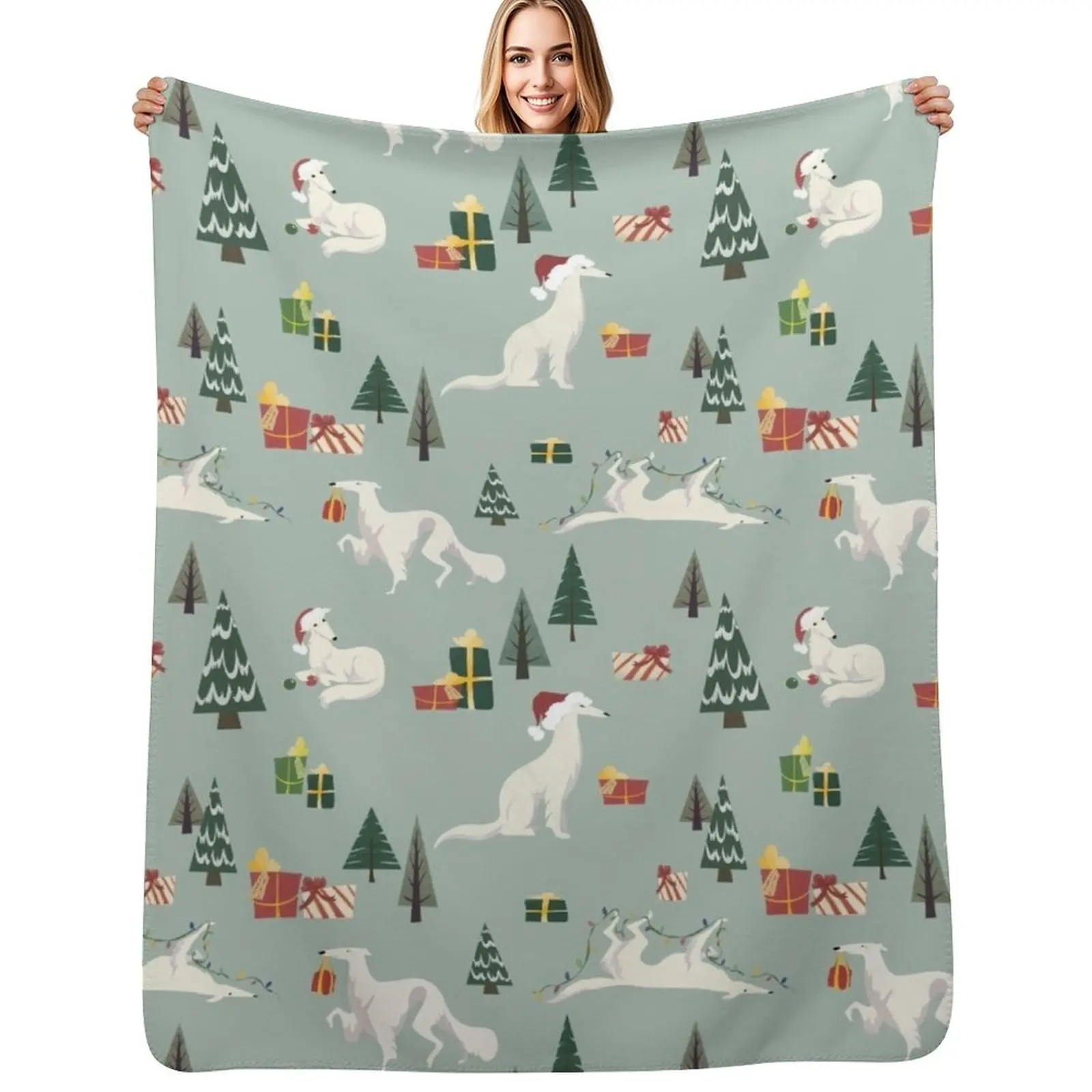 Borzoi Holiday Pattern Throw Blanket Warm Flannel Blanket for Couch Chair Bedroom
Borzoi Holiday Pattern Throw Blanket Warm Flannel Blanket for Couch Chair Bedroom