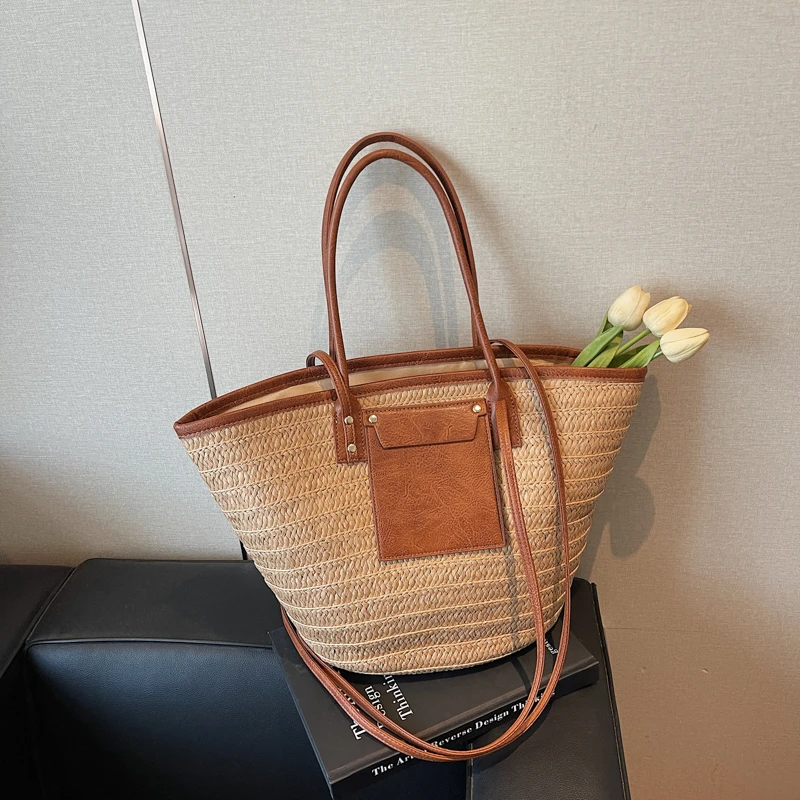 2025 New Large Capacity Straw Woven Tote Bags Solid High Quality Summer Essential Fashionable Shoulder & Crossbody Women's Bags
2025 New Large Capacity Straw Woven Tote Bags Solid High Quality Summer Essential Fashionable Shoulder & Crossbody Women's Bags