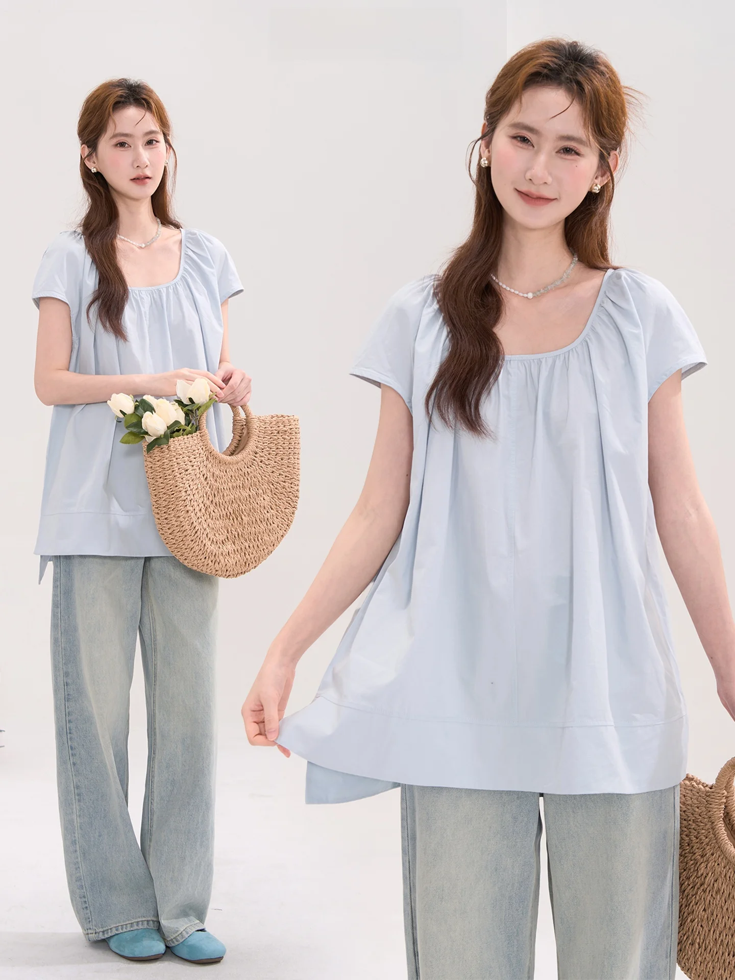 Женский летний топ Heme Sweet из смесового хлопка, средней длины, с коротким рукавом, дышащий, комфортный, для многослойных образов
Женский летний топ Heme Sweet из смесового хлопка, средней длины, с коротким рукавом, дышащий, комфортный, для многослойных образов