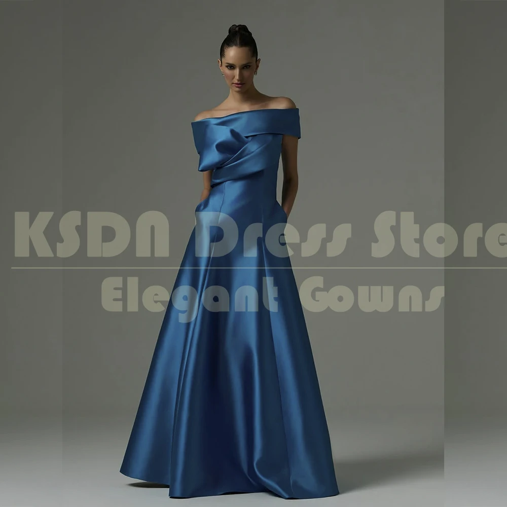 Elegant Satin Prom Dresses Boat Neck Short Sleeve Floor Length Draped Gowns Formal Occasion Elegant Women Long Dress
Elegant Satin Prom Dresses Boat Neck Short Sleeve Floor Length Draped Gowns Formal Occasion Elegant Women Long Dress