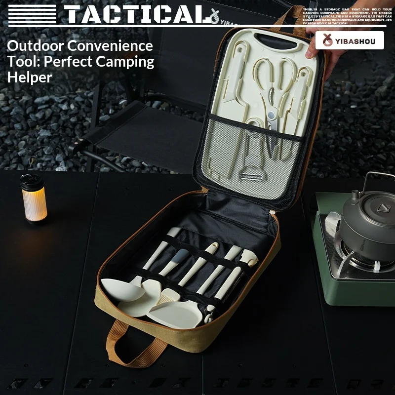 Portable 9Pcs Camping Kitchenware Set Outdoor Cooking Utensils Kit with Storage Bag for Hiking Picnic BBQ Travel
Portable 9Pcs Camping Kitchenware Set Outdoor Cooking Utensils Kit with Storage Bag for Hiking Picnic BBQ Travel
