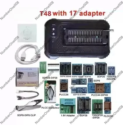 T48 (TL866-3G) Universal Programmer 17-Piece Set, 32-bit 120MHz Support 256GB EMMC/NAND Flash, 25V High-Voltage IC Programmer
T48 (TL866-3G) Universal Programmer 17-Piece Set, 32-bit 120MHz Support 256GB EMMC/NAND Flash, 25V High-Voltage IC Programmer