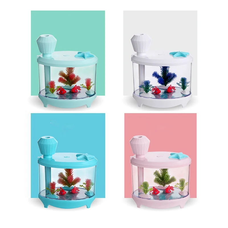 Creative Fish Tank Air Humidifier Diffuser Colorful Night Light DC5V USB Mini Mist Maker 460ML Water Diffuser
Creative Fish Tank Air Humidifier Diffuser Colorful Night Light DC5V USB Mini Mist Maker 460ML Water Diffuser