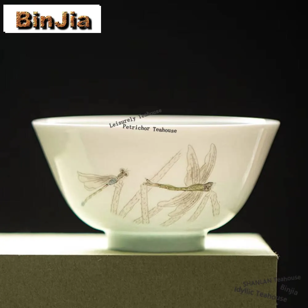 100ml Hand-painted Dragonfly Tea Cups Tin Body White Porcelain Ceramic Single Master Cup Meditation Tea Bowl Kung Fu Teaset Gift
100ml Hand-painted Dragonfly Tea Cups Tin Body White Porcelain Ceramic Single Master Cup Meditation Tea Bowl Kung Fu Teaset Gift