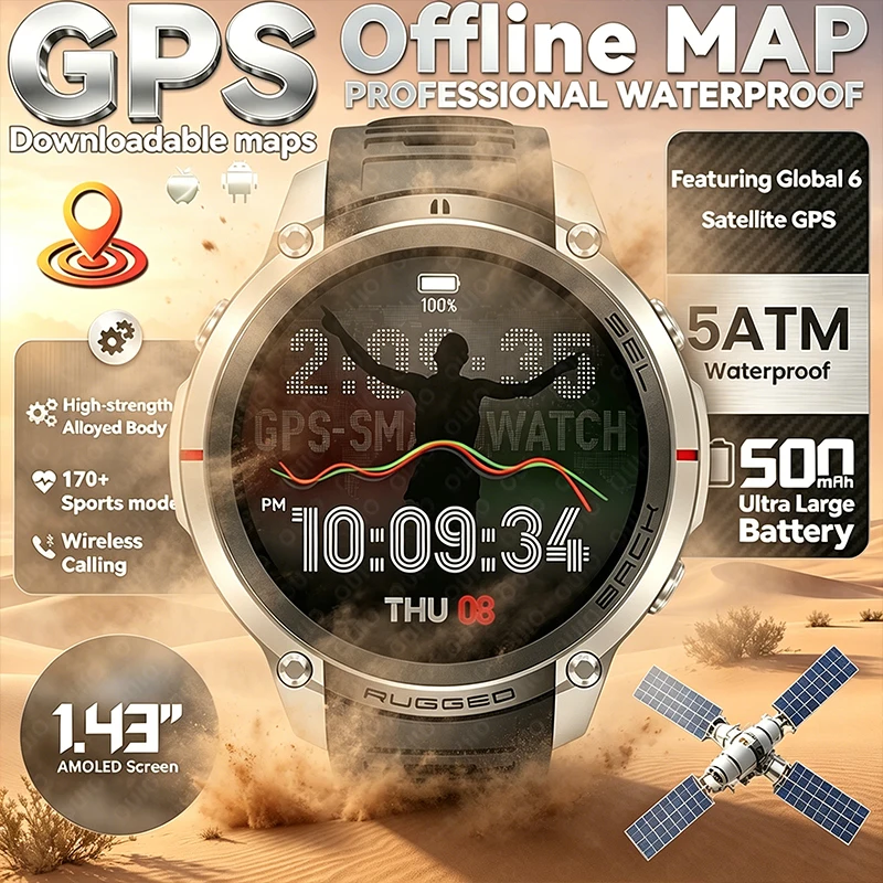 2026 Sports Smart Watch Global Six-Star GPS Outdoor Sports Offline Map Bluetooth Call Mode Health Monitoring Men’s Smart Watch
2026 Sports Smart Watch Global Six-Star GPS Outdoor Sports Offline Map Bluetooth Call Mode Health Monitoring Men’s Smart Watch