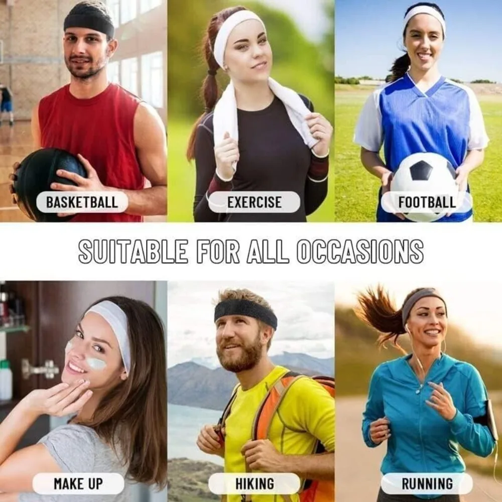 3Pcs/Set Fashion Moisture Wicking Sports Headband Elastic Solid Color Gym Sweatband Sweat Absorbing Running Headband Cycling
3Pcs/Set Fashion Moisture Wicking Sports Headband Elastic Solid Color Gym Sweatband Sweat Absorbing Running Headband Cycling
