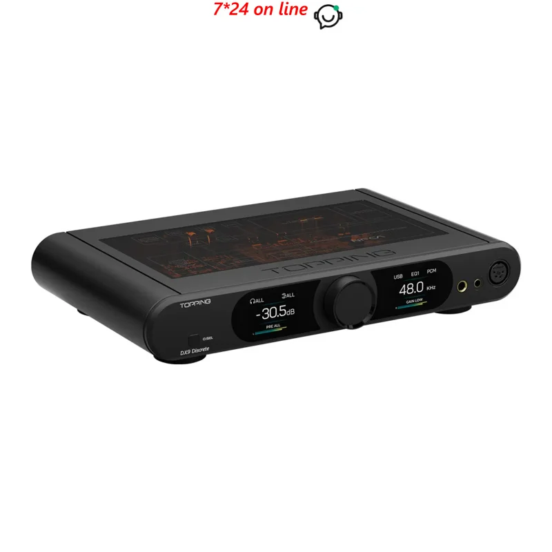 TOPPING DX9 Discrete 1Bit HIFI Decoder Fully Balanced DAC Headphone Amp Combo DAC PreAmplifier 4.4mm XLR Balanced DAC Pre-amp
TOPPING DX9 Discrete 1Bit HIFI Decoder Fully Balanced DAC Headphone Amp Combo DAC PreAmplifier 4.4mm XLR Balanced DAC Pre-amp