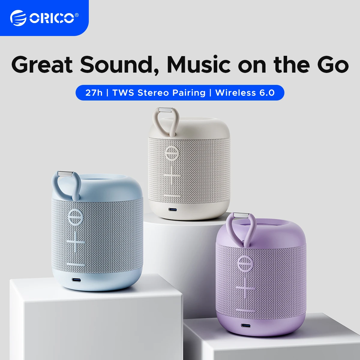 ORICO BeatGo Portable BT 6.0 Wireless Speaker IPX5 Waterproof 1200MAh Battery Hi-Fi TWS for Outdoor Pool Party Camping Travel
ORICO BeatGo Portable BT 6.0 Wireless Speaker IPX5 Waterproof 1200MAh Battery Hi-Fi TWS for Outdoor Pool Party Camping Travel