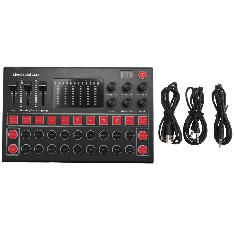 M9 Sound Card Live Sound Card +Color Lights Compatible With Multi-Platform Live Singing
M9 Sound Card Live Sound Card +Color Lights Compatible With Multi-Platform Live Singing