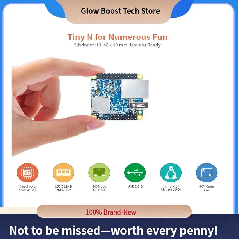 Glow NanoPi Neo v1.4 LTS 512M DDR RAM YoungSunTek Allwinner H3 Quad-A7,1.2GHz,OpenWRT,Ubuntu Armbian DietPi Kali
Glow NanoPi Neo v1.4 LTS 512M DDR RAM YoungSunTek Allwinner H3 Quad-A7,1.2GHz,OpenWRT,Ubuntu Armbian DietPi Kali