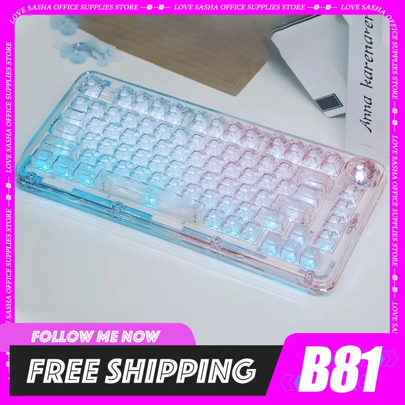 Firstblood B81 Gradient keyboard Wireless 3mode Transparent Mechanical Keyboard Rgb Customized Keyboard For Win/Xp/Mac Comp
Firstblood B81 Gradient keyboard Wireless 3mode Transparent Mechanical Keyboard Rgb Customized Keyboard For Win/Xp/Mac Comp