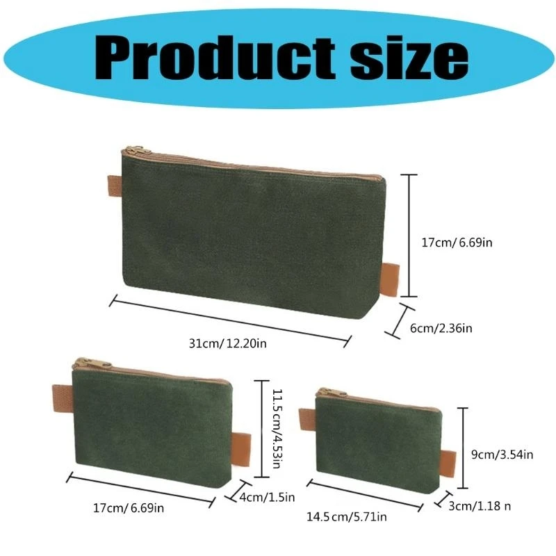 3Pcs Outdoor Portabe Canvas Tool Storage Bags Organizers for Organizing Hardware 601C
3Pcs Outdoor Portabe Canvas Tool Storage Bags Organizers for Organizing Hardware 601C