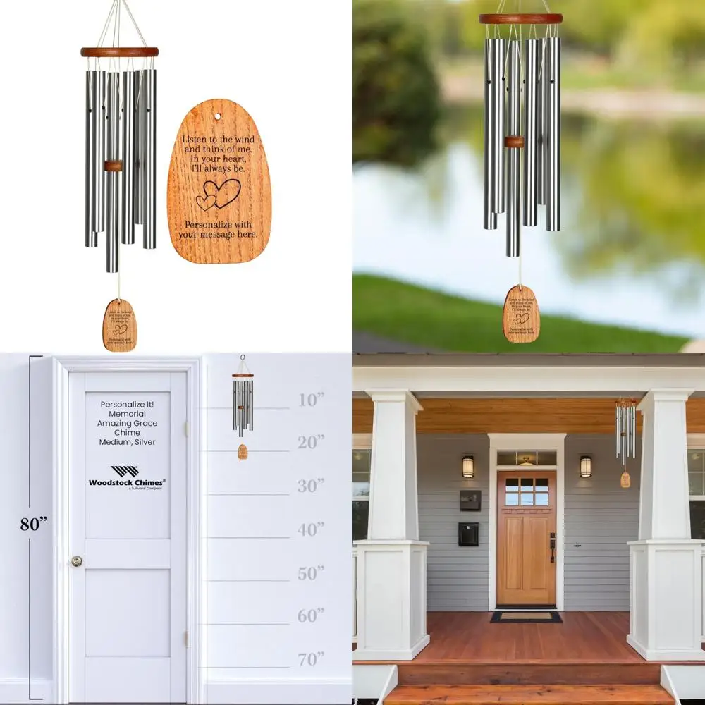 Средний 24-дюймовый серебряный уличный колокольчик, персонализированный садовый декор, мемориальный подарок для памятных близких
Средний 24-дюймовый серебряный уличный колокольчик, персонализированный садовый декор, мемориальный подарок для памятных близких