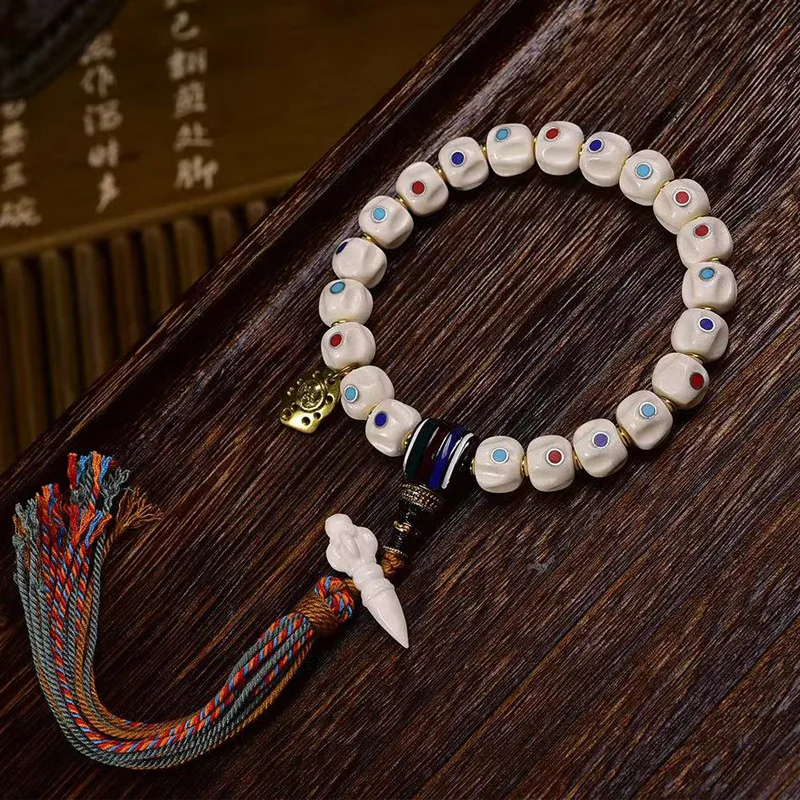 Backflow Bone Duobao Inlaid Cultural Artifact Prayer Bracelet Agate Beads Colored Glaze Accessories Single Circle Me
Backflow Bone Duobao Inlaid Cultural Artifact Prayer Bracelet Agate Beads Colored Glaze Accessories Single Circle Me