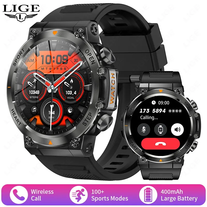 LIGE 2026 Smart Watches Outdoor Durable Heart Rate Sleep Monitor Bluetooth Call IP68 Waterproof Clearance Sale Men's Smartwatch
LIGE 2026 Smart Watches Outdoor Durable Heart Rate Sleep Monitor Bluetooth Call IP68 Waterproof Clearance Sale Men's Smartwatch