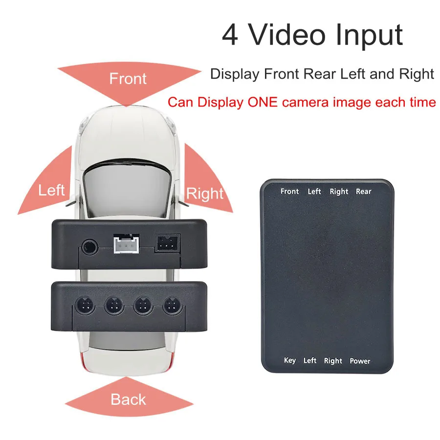 DIYSECUR 4 Way Control Box Switch Video Channel Converter for 360° Car Panoramic Camera System Rear Front Left Right Camera
DIYSECUR 4 Way Control Box Switch Video Channel Converter for 360° Car Panoramic Camera System Rear Front Left Right Camera