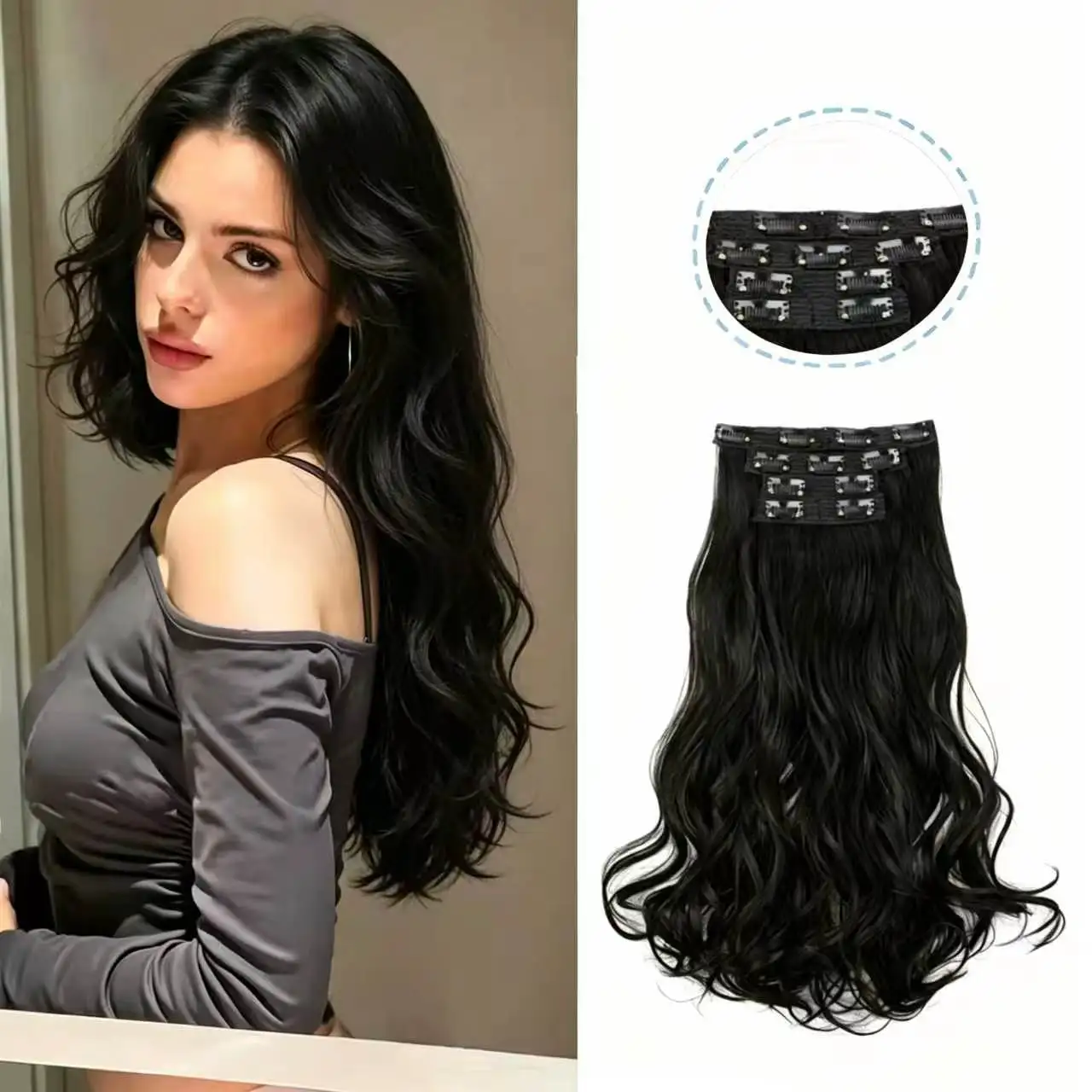 16Inch Synthetic Extension 11 Clips Blonde Hair Natural Long Wavy 4Pcs/Set Heat Resistant Fiber Hairpiece Black Brown Hairstyle
16Inch Synthetic Extension 11 Clips Blonde Hair Natural Long Wavy 4Pcs/Set Heat Resistant Fiber Hairpiece Black Brown Hairstyle