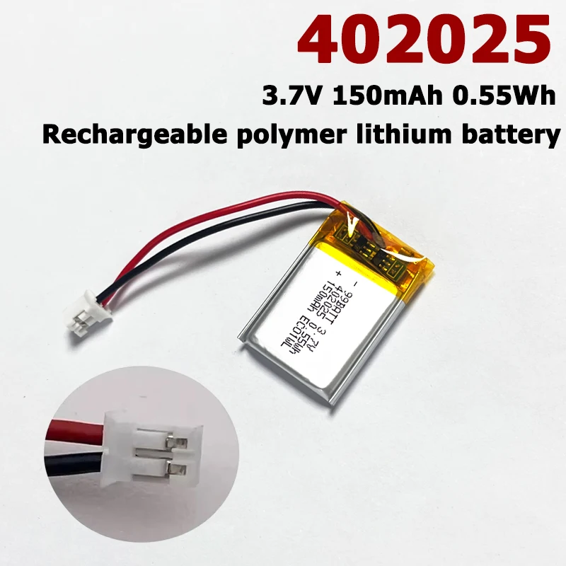 3.7V Battery 402025 150mAh Lipo Rechargeable Lithium Polymer Batteries for Bluetooth Headset Smart Bracelet Remote Control Watch
3.7V Battery 402025 150mAh Lipo Rechargeable Lithium Polymer Batteries for Bluetooth Headset Smart Bracelet Remote Control Watch