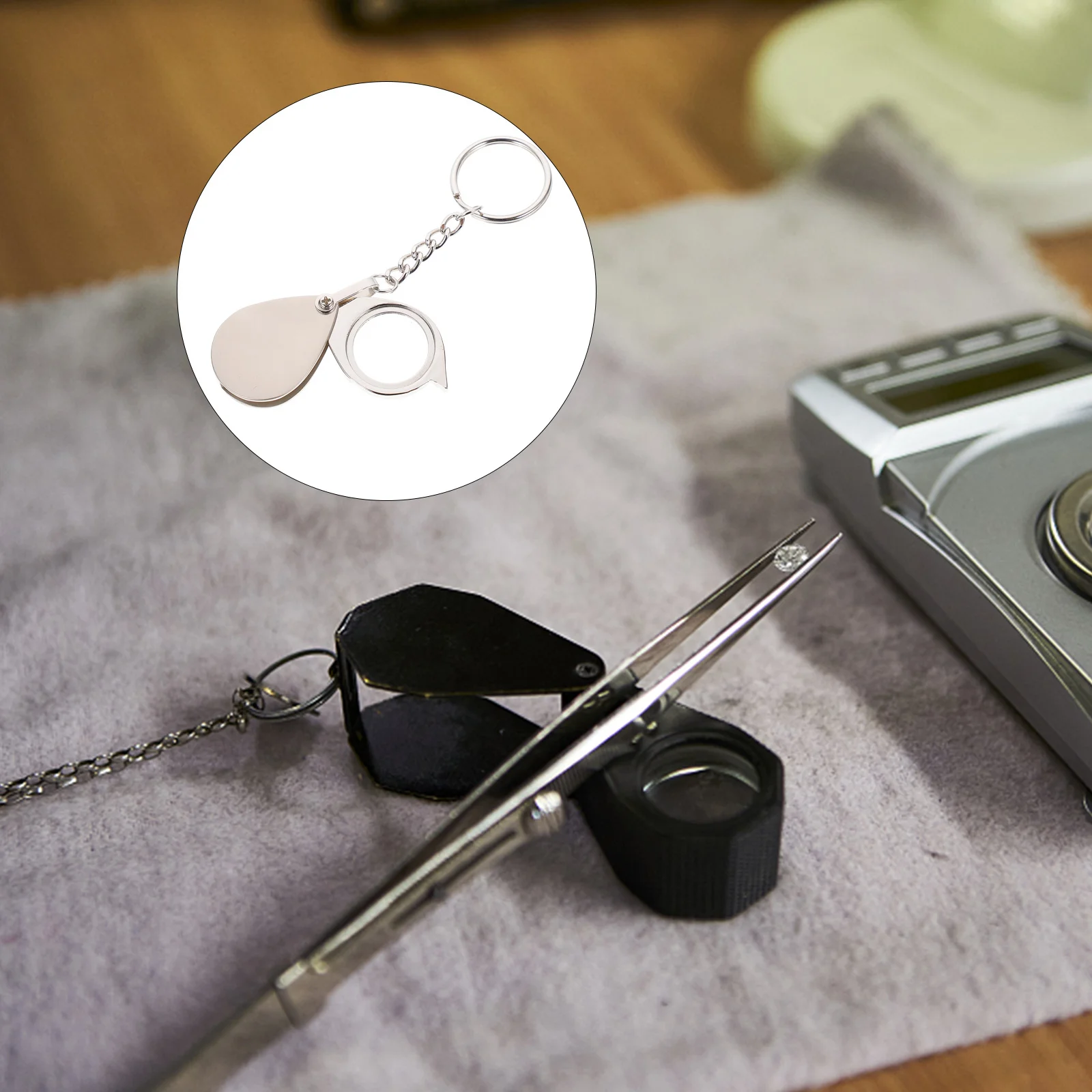 15X Pocket Magnifier Keychain Slide Case Protection Loupe Lightweight Metal Design for Travel Jewelry Appraisal
15X Pocket Magnifier Keychain Slide Case Protection Loupe Lightweight Metal Design for Travel Jewelry Appraisal