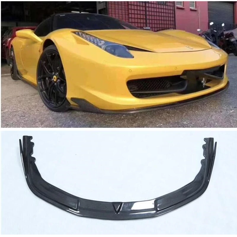 For Ferrari 458 REAL Carbon Fiber Front Lip Splitters Diffuser Bumper Spoiler V-Style High Quality Car Accessories
For Ferrari 458 REAL Carbon Fiber Front Lip Splitters Diffuser Bumper Spoiler V-Style High Quality Car Accessories