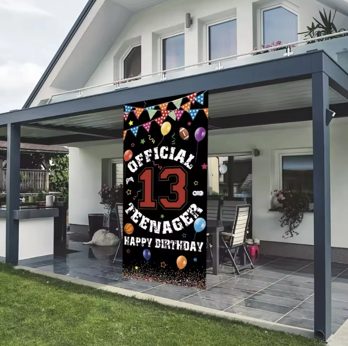 13th Birthday Door Cover Banner Black Background Porch Logo Birthday Party Decoration Front Door Hanging Banner
13th Birthday Door Cover Banner Black Background Porch Logo Birthday Party Decoration Front Door Hanging Banner