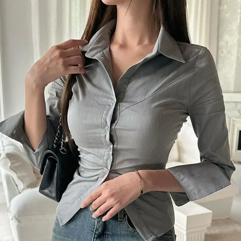 Slim Fit Long Sleeve Collar Shirt Women's T-Shirt Dongda Gate New Style Korean Style Versatile Breathable Comfortable Co...
Slim Fit Long Sleeve Collar Shirt Women's T-Shirt Dongda Gate New Style Korean Style Versatile Breathable Comfortable Co...