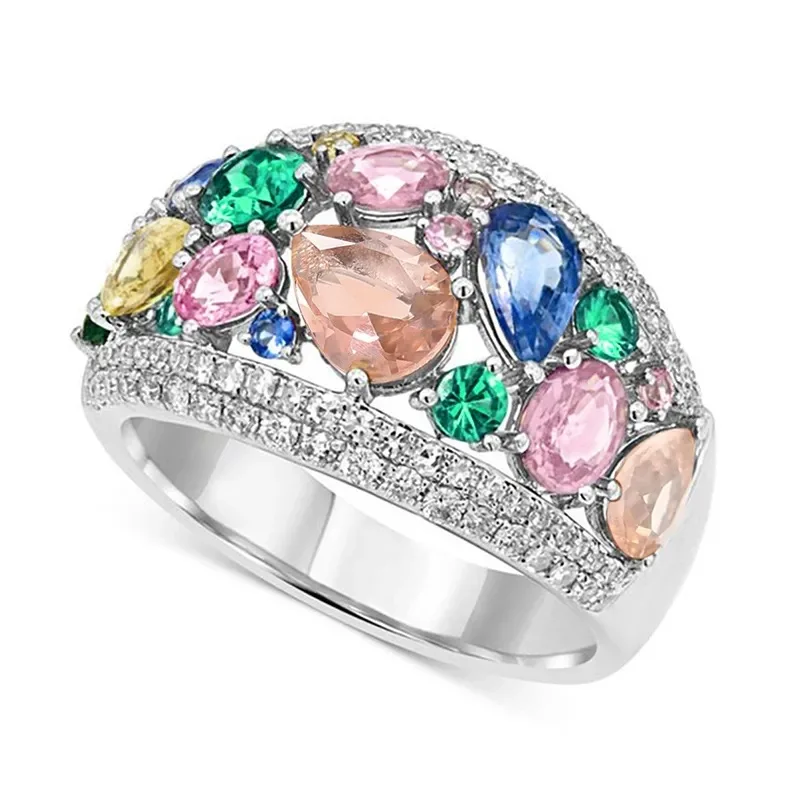 Color imitation tourmaline exaggerated rainbow water drop ring, personalized niche design geometric jewelry
Color imitation tourmaline exaggerated rainbow water drop ring, personalized niche design geometric jewelry
