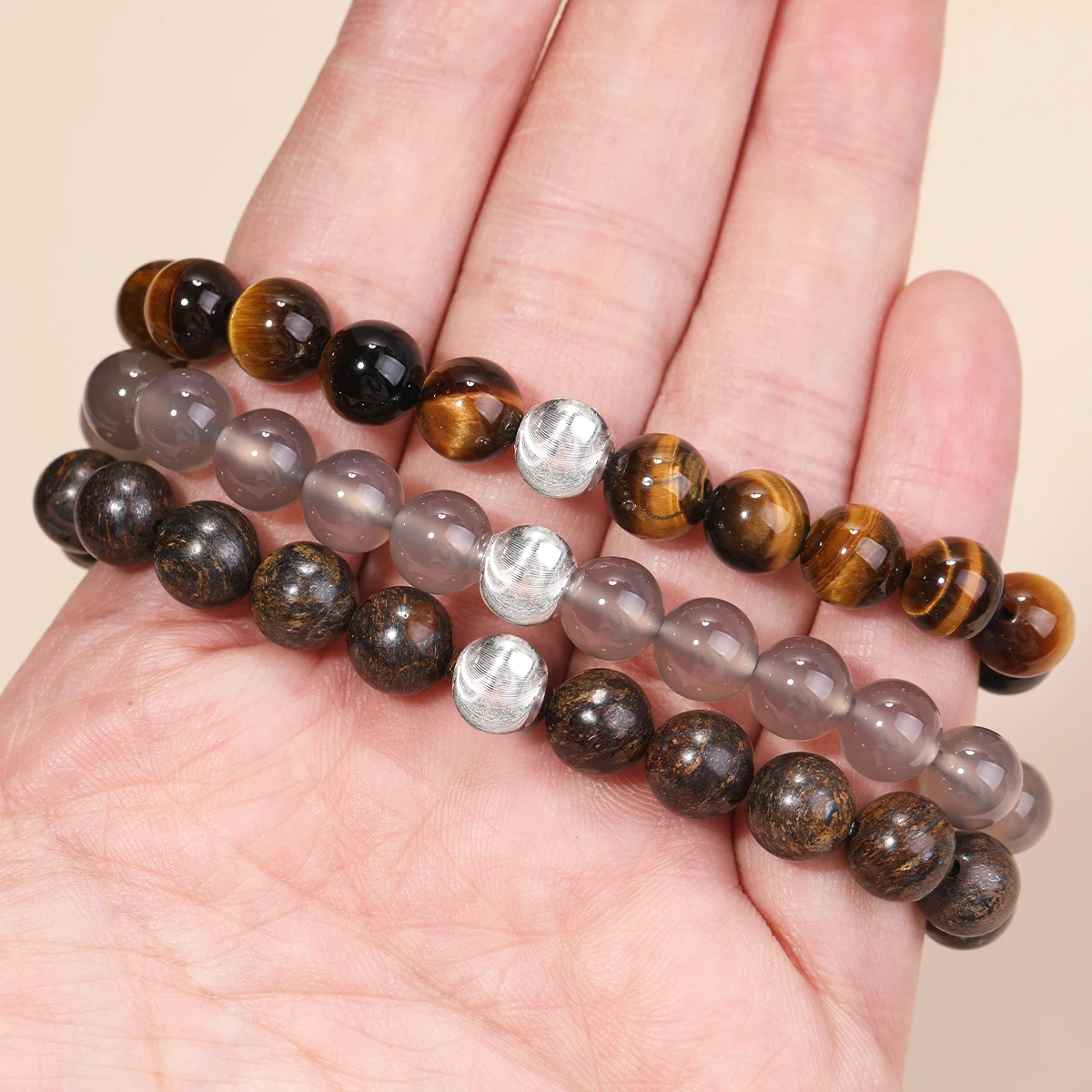 S 925 Sliver Natural Stone Beads Bracelet Amethyst Tiger Eye Crystal Quartz Agate Gem Beads Bangles Women Men Jewelry Gift
S 925 Sliver Natural Stone Beads Bracelet Amethyst Tiger Eye Crystal Quartz Agate Gem Beads Bangles Women Men Jewelry Gift