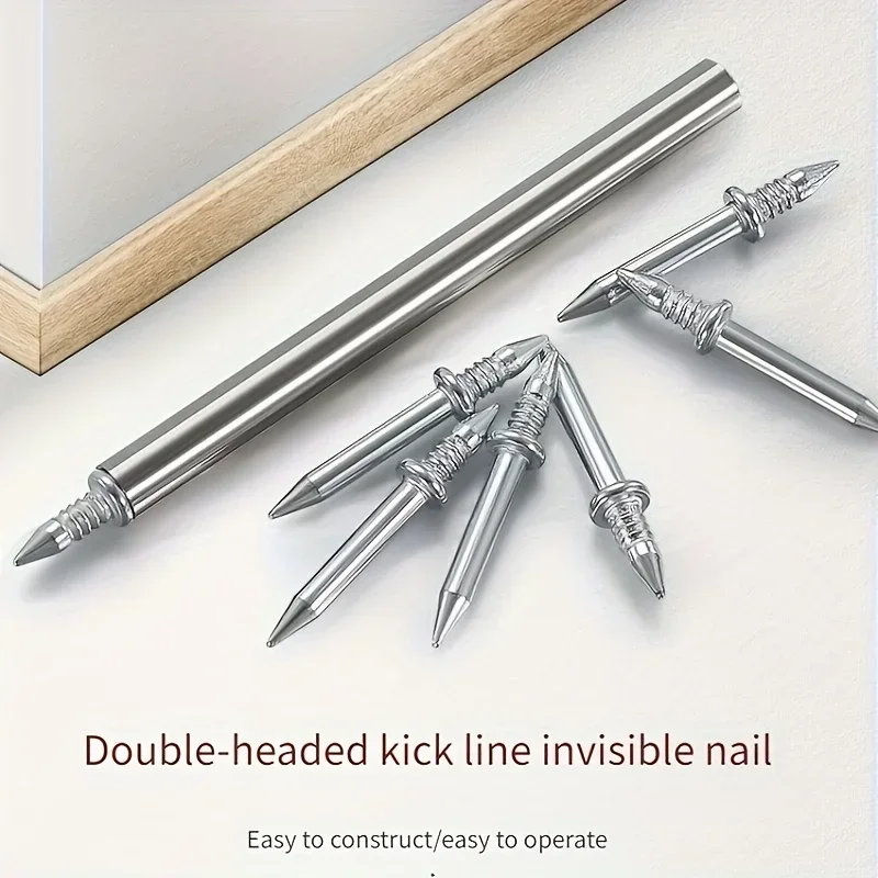 100pcs galvanized double-headed studs-traceless,invisible wall anchors for wooden furniture and headboard,with smooth handles
100pcs galvanized double-headed studs-traceless,invisible wall anchors for wooden furniture and headboard,with smooth handles