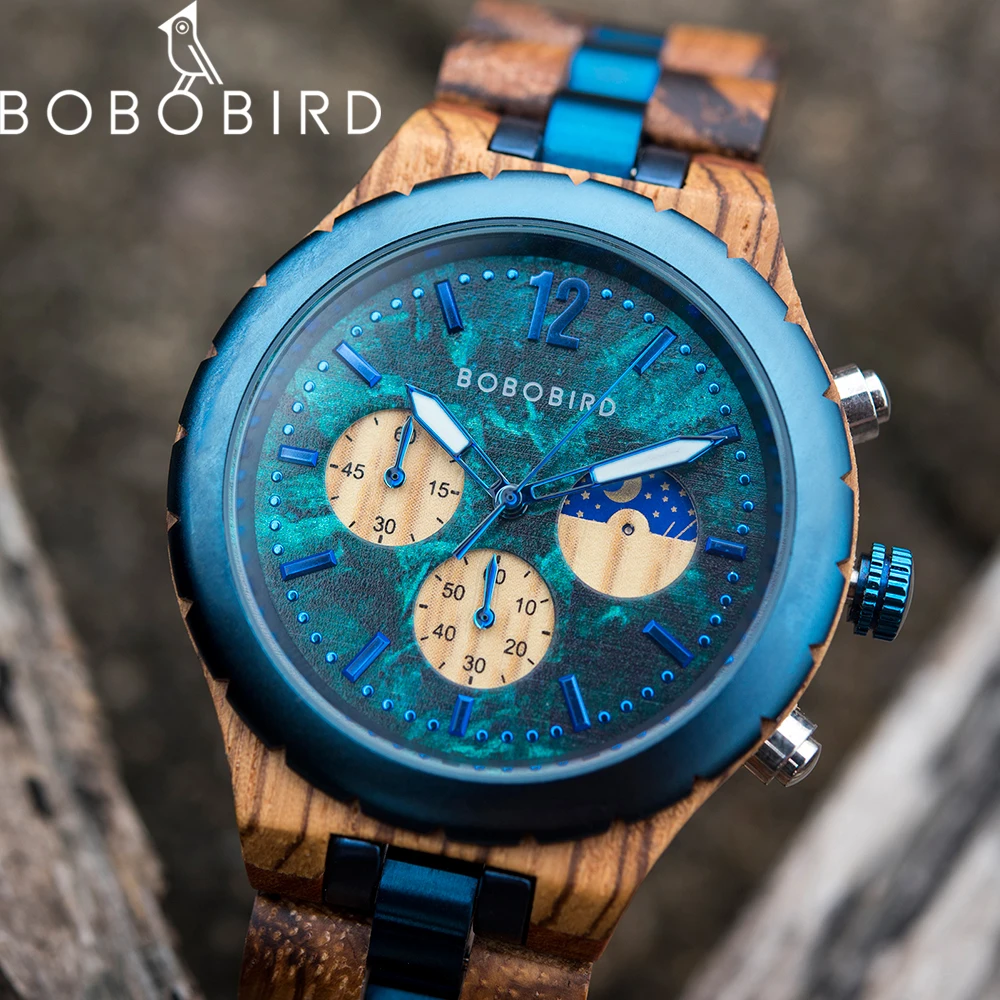 BOBO BIRD Watches For Men Top Luxury Stylish Multifunctional Chronograph Military Quartz Wristwatch Custom relogio masculino
BOBO BIRD Watches For Men Top Luxury Stylish Multifunctional Chronograph Military Quartz Wristwatch Custom relogio masculino