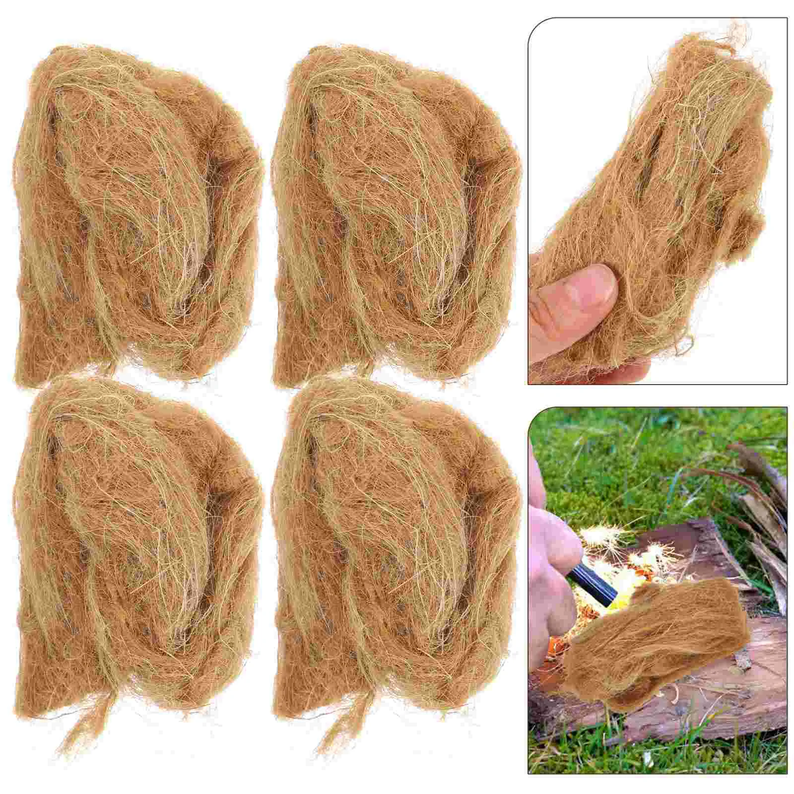 4pcs Natural Jute Fire Starter Spark Catch Outdoor Camping Flame Tool Emergency Ignition Aid Hiking Supply Lightweight
4pcs Natural Jute Fire Starter Spark Catch Outdoor Camping Flame Tool Emergency Ignition Aid Hiking Supply Lightweight
