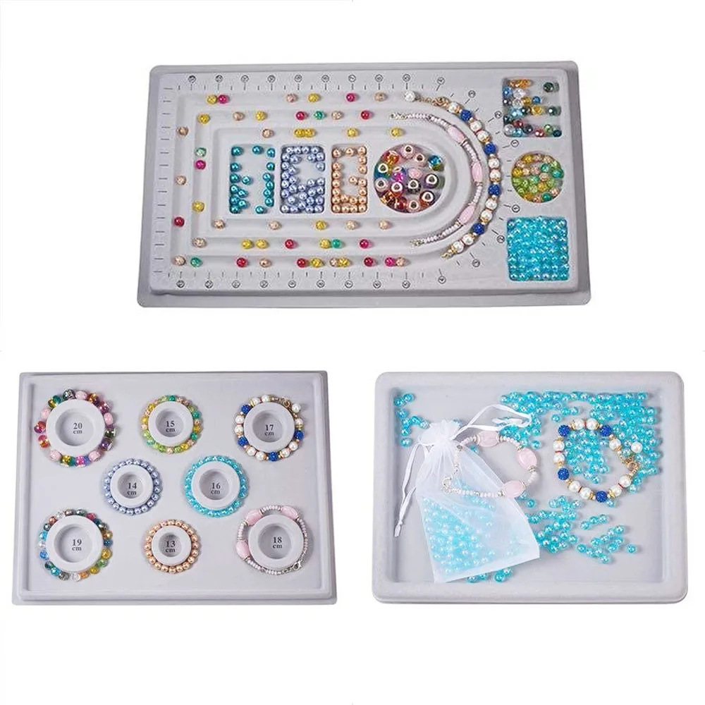 1pc Bracelet Design Board Flocked Bead Board for Bracelet Necklace Beading Craft Measure Design Jewelry Organizer Tray DIY Tool
1pc Bracelet Design Board Flocked Bead Board for Bracelet Necklace Beading Craft Measure Design Jewelry Organizer Tray DIY Tool