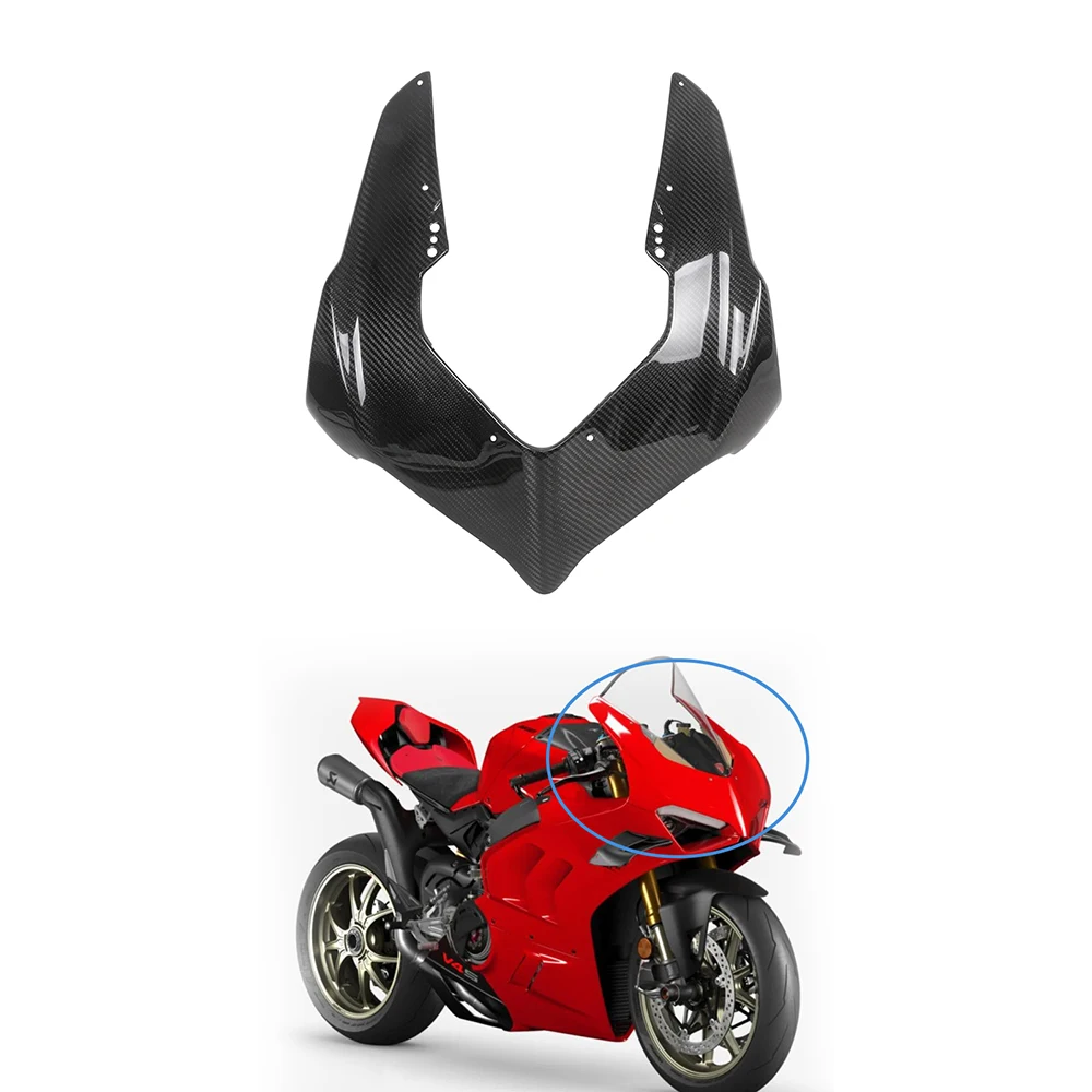 For Ducati Panigale V4 V4R Motorcycle Front Fairing Carbon Fiber Front Nose Cover
For Ducati Panigale V4 V4R Motorcycle Front Fairing Carbon Fiber Front Nose Cover