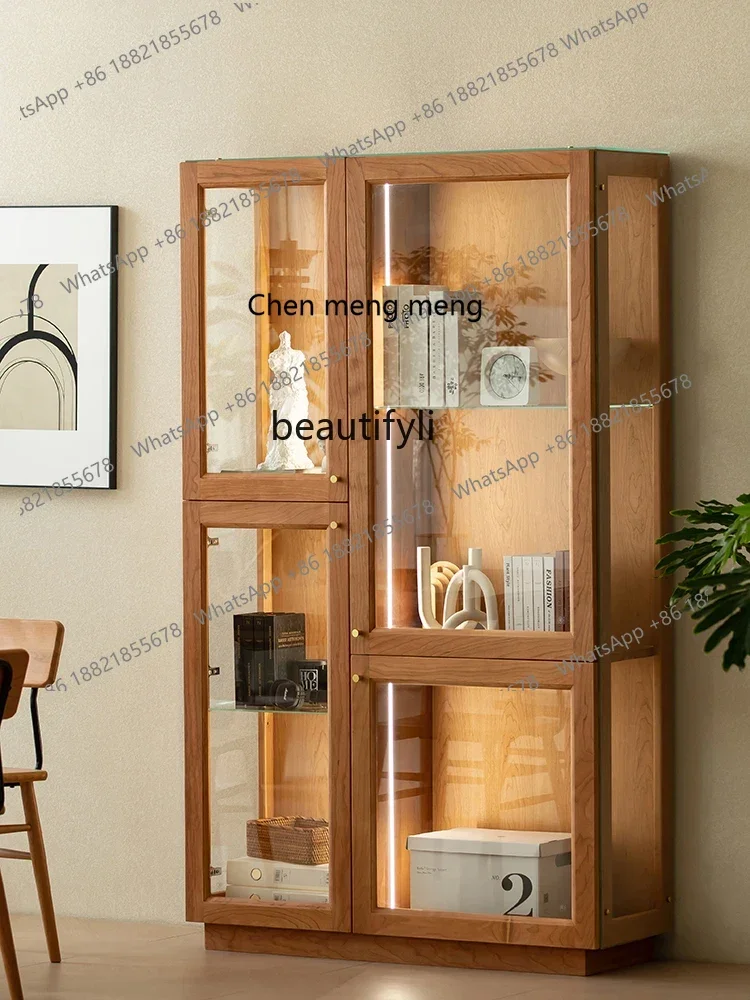 cc182R Nordic Solid Wood Glass Combination Display Cabinet Cherrywood Wine Cabinet Bookcase with Glass Door
cc182R Nordic Solid Wood Glass Combination Display Cabinet Cherrywood Wine Cabinet Bookcase with Glass Door