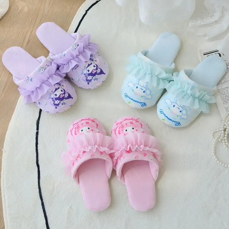 Sanrio Anime Girly Heart Cartoon Kurome My Melody Cinnamon Roll Home Indoor Floor Cotton Slippers Little Devil Anti-Slip Shoes
Sanrio Anime Girly Heart Cartoon Kurome My Melody Cinnamon Roll Home Indoor Floor Cotton Slippers Little Devil Anti-Slip Shoes