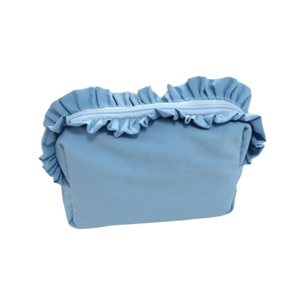 Cute Solid Color Ruffle Makeup Bag Large Capacity Nylon Cosmetic Cases with Zipper Korean Style Toiletry Organizer Outdoor
Cute Solid Color Ruffle Makeup Bag Large Capacity Nylon Cosmetic Cases with Zipper Korean Style Toiletry Organizer Outdoor