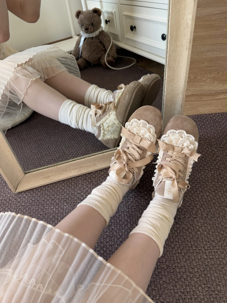 Ballet Style Sneakers for Women 2026 Spring New Sweet Lace Cake Lo Running Sports Girl Casual Shoes Round Toe Flat Shoes
Ballet Style Sneakers for Women 2026 Spring New Sweet Lace Cake Lo Running Sports Girl Casual Shoes Round Toe Flat Shoes