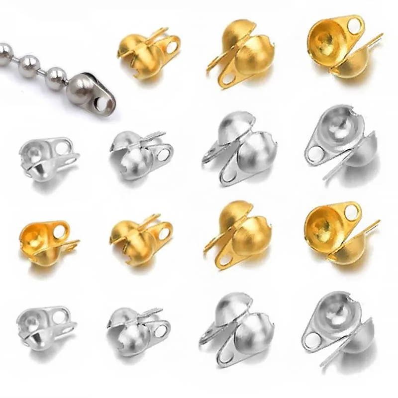 50pcs 100pcs Gold Color Fitting Stainless Steel Ball Chain Calotte Crimp Beads Connectors End Clasp DIY Bracelet Necklace Making
50pcs 100pcs Gold Color Fitting Stainless Steel Ball Chain Calotte Crimp Beads Connectors End Clasp DIY Bracelet Necklace Making