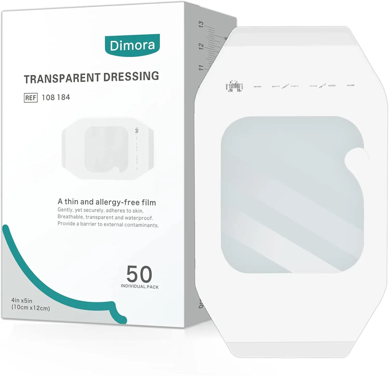 Transparent Film Dressing 50 Packs, Waterproof Adhesive Clear Bandages 4x5 Inch, Wound Cover for IV Shield & Tattoo Aftercare
Transparent Film Dressing 50 Packs, Waterproof Adhesive Clear Bandages 4x5 Inch, Wound Cover for IV Shield & Tattoo Aftercare